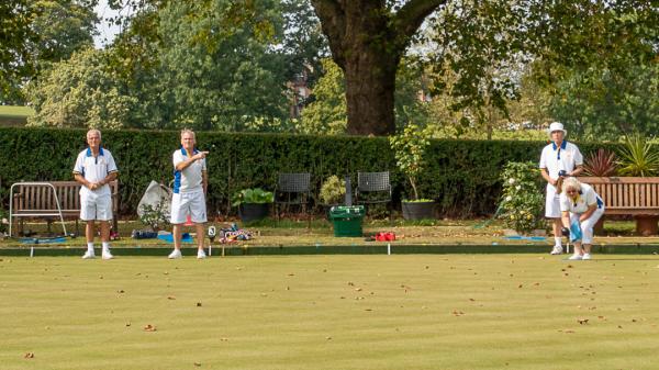 Francis Drake Bowls Club, Hilly Fields, Brockley, SE4 1QE. Centenary Cup -no photos: photographer was marking!