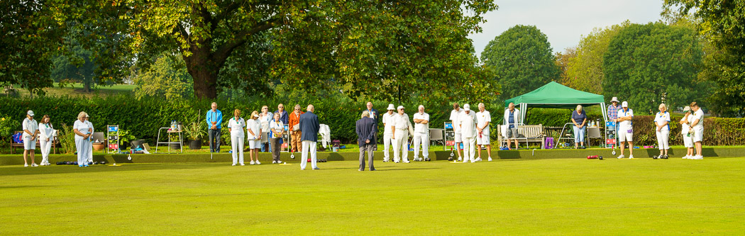 Francis Drake Bowls Club, Hilly Fields, Brockley, SE4 1QE. One minute silence was held for the passing of HRH Queen Elizabeth II