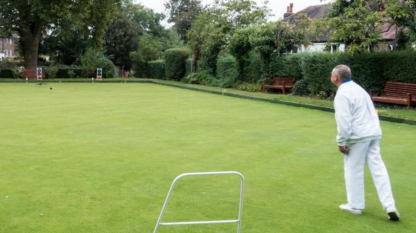 Francis Drake Bowls Club, Hilly Fields, Brockley, SE4 1QE. No! Mick, it's a crow...