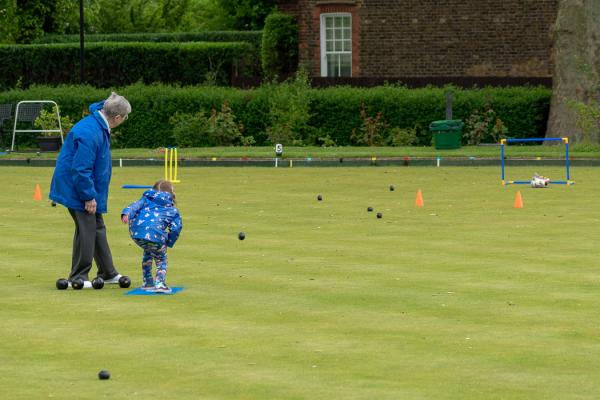 Francis Drake Bowls Club, Hilly Fields, Brockley, SE4 1QE. All ages enjoyed the variety of games available